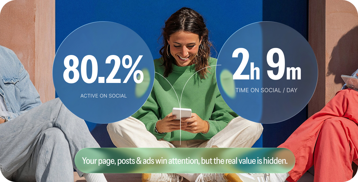 Supporters on social media with engagement stats